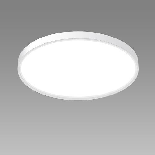 Ouyulong Led Deckenleuchte 18W Deckenlampe Led 4000K Runde Deckenleuchte 1620LM IP44 Deckenleuchte Led für Wohnzimmer Schlafzimmer Badezimmer Küche Bad Keller Balkon Ultra Dünn Ø 23cm