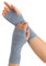 Prettystern Gerippte Damen 100% Kaschmir-Wolle Fingerlose Pulswärmer Hand-Stulpen Cashmere Halb-Handschuhe hellblau
