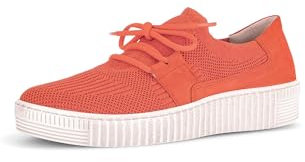 Gabor Damen Low-Top Sneaker, Frauen Halbschuhe,Strassenschuhe,Sportschuhe,Freizeitschuhe,Turnschuhe,Laufschuhe,schnürer,Pumpkin,38.5 EU / 5.5 UK