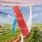 HarBin-Star 400W Windgenerator, 12V Wendel Windkraftanlage Power-Turbine, Vertikal 3-Klinge Vertikale Windgenerator, Windrad Windturbine Windkraftanlage mit Regler (Weiß, Rot, Blau)