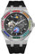 FORSINING Herren-Armbanduhr, Sternenhimmel, leuchtendes Design, mechanische Uhren, automatisches Handaufzug, Mondphase, Farbe, Diamant-Zifferblatt, wasserdicht, Schwarz , Armband