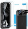 GEEMEE Protector de Pantalla para Google Pixel 8A, 2+2 Piezas Cristal Templado y Protector de Lente de Cámara (Negro), 9H Dureza HD Anti-Arañazos Sin Burbujas
