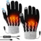 USB Beheizte Handschuhe für Damen und Herren, Aceshop Winter Vollfinger Beheizte Fäustlinge mit Beidseitiger Heizung Waschbar Beheizbare Handschuhe Winterhandschuhe (Schwarz, Einheitsgröße-1)