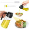 Halinuia Ölsprüher für Luftfritteuse 2 in 1 Sprühen und Ausgießen, Ölsprüher aus Glas, 470 ml, Ölsprüher mit Bürste für Küche, Grill, Luftfritteuse, Salat