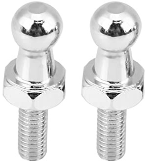Perno Bola M6 para Puntales de Gas, 10mm Cabeza Esférica, Hierro, 2 Piezas | Soporte de capó, Sustitución para maletero, Material resistente al desgaste, Montaje de hierro antioxidante, 10mm de diá