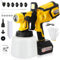 Pistola per Verniciare, 1000W HVLPVerniciatore a Spruzzo a Batteria per Verniciare con Contenitore 1400ml, 5 Ugelli, Luce LED(Sostituzione Per Makita, Ne comprend pas la batterie ni le chargeur)