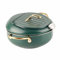 WOTZOV Friteuse Japonaise, 25 x 22 x 11 cm, marmite avec thermomètre, friteuse Japonaise en Acier Inoxydable pour cuisinière à Induction, Vert foncé