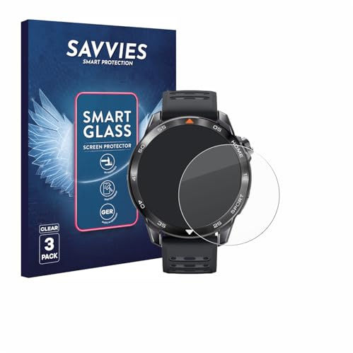 Savvies Schutzglas für Xiaomi Mibro GS Pro 2 | 3 Stück Transparenter Displayschutz Made in Germany Panzer Schutz Glas 9H Schutzfolie HD Klar Blasenfrei Einfache Montage