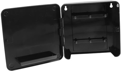 NUOBESTY Porte-Clés Magnétique Mural Crochets, Boîte de Rangement Noire, Support Mural Élégant pour Clés, Étagère Magnétique Intégrée, pour Entrée et Bureau