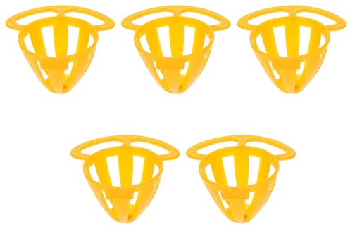 Abaodam Set da 5 Cestini Mangiatoia in Plastica per Uccelli, Porta-uova e Porta-cibo per Pappagalli, Calopsitte e Canarini, Leggero e Lavabile, per Alimentazione in Gabbia Quotidiana