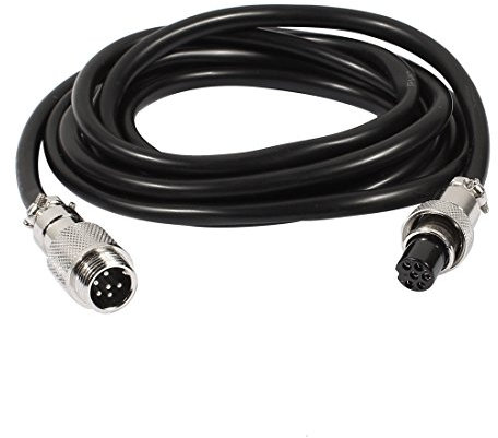 Sourcingmap GX12 6 Pin Male/Female Head Aviation Socket Connector Electrical Cable 2m