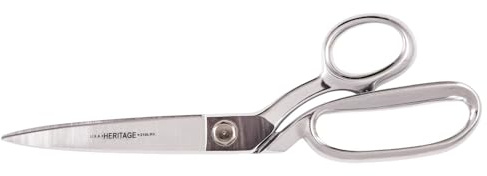 Klein Tools G210LRK Scissors, Made in USA, Bent Trimmer with Large Ring, Knife Edge, 11-Inch