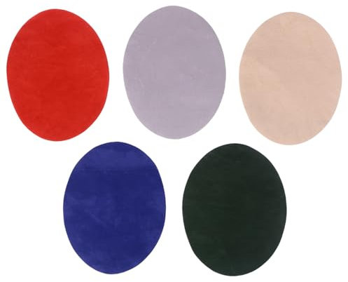 SUPVOX Oval Iron On Patch DIY Velvet Jeans Patches Elbow Knee Decorative Repair Kit for Clothing 10 Pcs