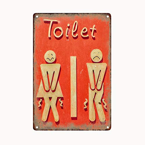 Visario Bild Blechschild WC Toilette Klo 30x20cm 2312 Verschiedene Bilder Wandbilder zur Auswahl.
