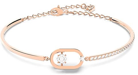 Swarovski Una Armband, Weiss, Roségold-Legierungsschicht