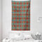 ABAKUHAUS Kente Wandteppich und Tagesdecke, Tribal Kultur aus Weiches Mikrofaser Stoff Waschbar ohne Verblassen Digitaldruck, 140 x 230 cm, Rot Teal