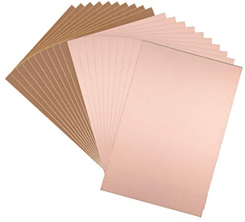 sourcing map 25Stk. Einseitige kupferkaschierte Laminat Leiterplatte FR4 150x100mm 5.91x3.94 Zoll 1.5mm Dicke DIY Prototyp PCB Tafel Namensschild