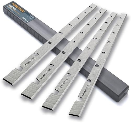 POWERTEC 12-1/2 Inch HSS Planer Blades for DeWalt DW733 Planer, Set of 4 (12809DD)