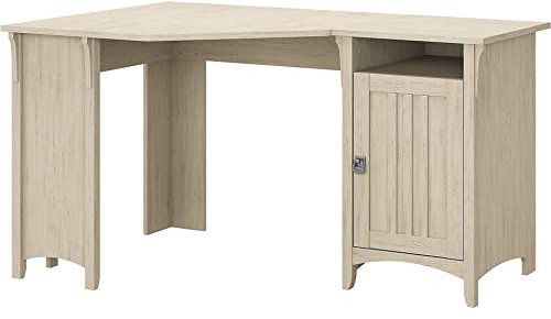 Bush Furniture Salinas Eckschreibtisch mit Stauraum, Holzwerkstoff, antik-weiß, 55W
