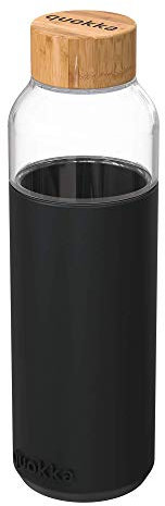 Quokka Flow – Black 660 ml – Bouteille d'eau réutilisable – Verre