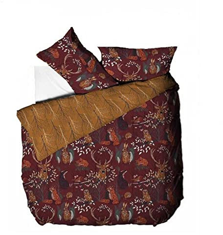 furn. Bettbezug-Set, Polybaumwolle, Rust, Single, W137cm x L200cm (Duvet Cover), W50cm x L75cm (Pillow Case)