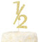 LOVENJOY 6 Months Cake Topper Gold Glitter Half Year Old 1/2 Baby Birthday Decoration