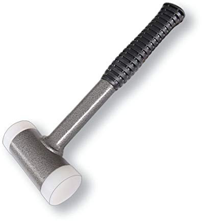 Rückschlagfreier Schonhammer Typ 40 | Schlosserhammer mit Stahlrohrstiel | Polyamid-Köpfe Ø 40 mm | Hammer für satte präzise Schläge ohne Rückprall