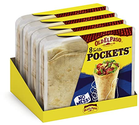 Old El Paso Tortilla Pockets Mexican Tortilla Wrap 223g (Pack of 4)