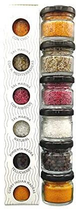 TERRAMAR MALLORCA - Gourmet Meersalz und Gewürze *Silber Edition* Sal Marina Salz - das perfekte Geschenke Set (122g)