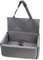 BOUTIQUE ZOO Hunde Autositz mit Sitzbezug | Autositz für Große und Riesen Hunde | Rückbank, Beifahrersitz | Hundebett, Hundetasche | Polyester (Leinenimitat) | Farbe: Grau | Große: XL (80x60 cm)
