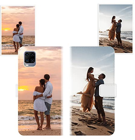Sunrive Coque personnalisée Compatible avec ZTE Smartphone AXON 11 5G, Personnalisable avec Votre Propre Image,Photo,Texte,DIY Leather Housse Étui PU Cuir + Tour de Cou Telephone Universelle