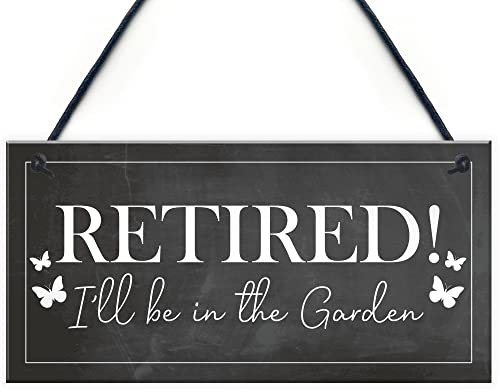 Red Ocean Garden Plaque Novelty Retirement Gift Hanging Door Shed Summer House Sign Gift For Him Her Friendship Gift