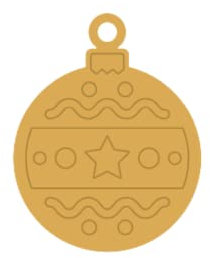 Craftelier - Mini-Stanzform für Scrapbooking, Basteln und Kartenherstellung, Dekorationen und Projekte | Weihnachtskugel oder Baumschmuck - Ungefähre Größe des Würfels: 3,3 x 4,2 cm