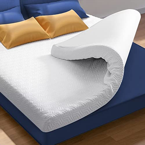 DUANDUAN Matratzen Topper 90 x 200 cm H3/H2 Gelschaum Matratzentopper 90x200,Oeko-Tex® Certified,4D Fabric Removable&Washable,Mattress Topper Boxspringbett 90x200,Non-Slip Base,7.5 cm Height