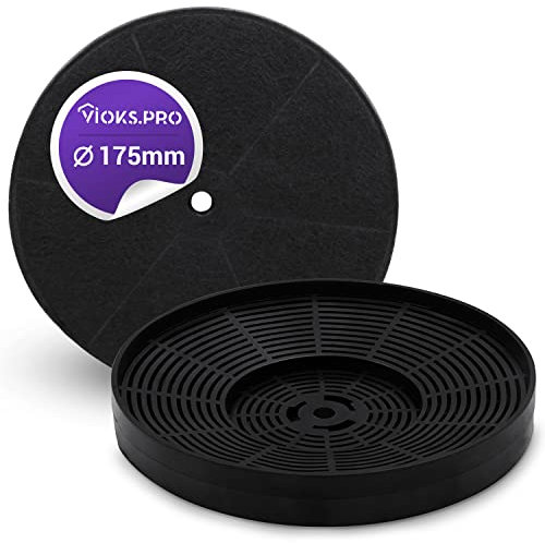 Vioks.pro Set 2x Kohlefilter Aktivkohlefilter 175 mmØ Ersatz für Respekta MIZ 0031 MIZ0031 PKM C04 CF100 für Dunstabzugshaube