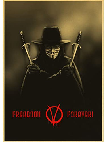 BOBSLA Poster V Wie Vendetta Classic Tv Movie Poster Art Wall Canvas Painting Posters And Prints Home Decor 50X70Cm Kein Rahmen