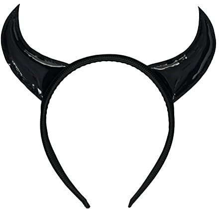 Devil Horns Headband Black