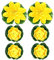 Warmhm 6 Stück Künstliche Seerosen Gefälschter Lotus Lebensechte Wasserpflanzen Simulationslilie Schwimmende Blumen Teichpflanzen Ornamente für Garten Hof Terrasse Gelb