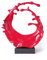 NENBOLEC Modern Skulptur Geschenk Abstrakte Arts GMeereswelle Dekor Figuren Polyresin Rot 42cm
