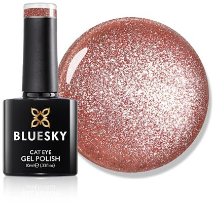 Bluesky Cat Eye Gel Nail Polish 10ml, Topaz Twilight - LSD04, Red Soak-Off Gel Polish for 21 Day Manicure, Professional, Salon & Home Use, Requires Curing Under UV/LED Lamp