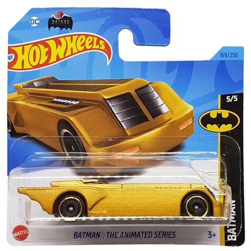 Hot Wheels - Batman: The Animated Series - Batman 5/5 - HKJ76 - Short Card - DC - Gold Metallic - Mattel 2023