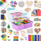 Drookaen Bastelkoffer Kinder, 3000+Stück DIY Bastelset Kinder, Bastelzubehör Bastelmaterial Scrapbooking, Bastelbedarf für Bastelset Mädchen Jungen 4 5 6 7 8 Jahre Geschenk
