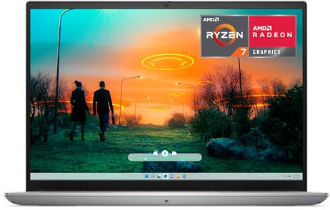 Dell Inspiron 14 5435 Ordenador Portátil, AMD Ryzen 7 7730U Procesador, Pantalla de 14 16:10 FHD+, 16GB RAM, 1TB SSD, AMD Radeon gráfica, Win 11 Home, Teclado QWERTY español, Platinum Silver