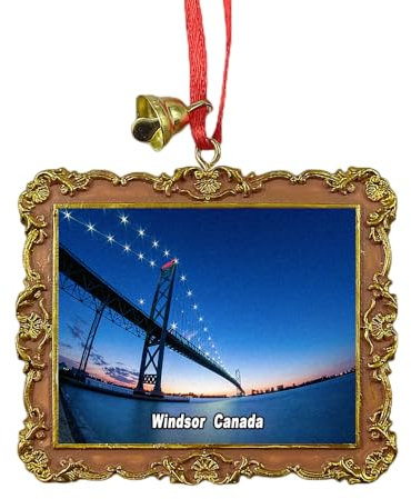 Windsor Canada, souvenir da viaggio per albero di Natale, ornamento da appendere per la casa, decorazione per feste di Natale