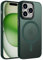 ORDA für iPhone 15 Pro Max Hülle 6,7 Zoll Kompatibel mit MagSafe,Magnetisch für iPhone 15 Pro Max Case Durchscheinende Matt Handyhülle Rückseite Dünn Stoßfest Schutzhülle Grün
