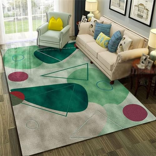RUGMRZ Teppich Dünn Einfach, modisch und rutschfest Couch Wohnzimmer Teppich 12 Grün Balkon Teppich antirutschmatte Teppich Teppich dünn Rugs for Living room300x400CM