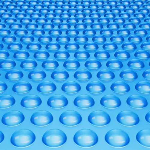 VEVOR Cubierta Solar para Piscina Manta Solar Redonda de Radio de 3,05 m para Piscinas Cubierta Solar para Piscina Enterrada sobre el Suelo Cubiertas Solares de Color Azul de 15 mil para Piscinas