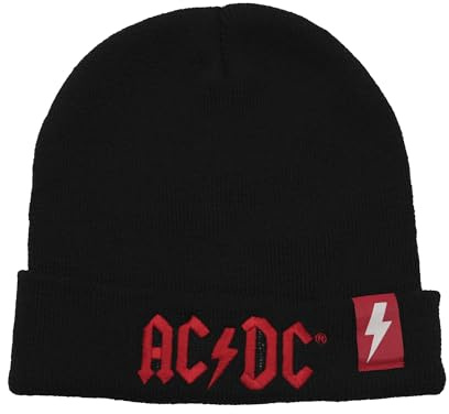 GB eye AC/DC Embroidered Logo Beanie Hat | Wintermütze | Beanie | AC/DC Merchandise | AC/DC Gifts Schwarz, Schwarz , Einheitsgröße