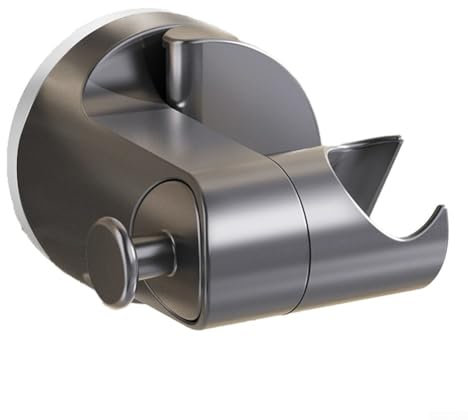 Soporte de base de ducha ajustable, ventosa ajustable de 360°, soporte giratorio para cabezal de ducha, accesorios de baño (gris)