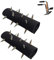 Toeloioh 1 Paar Rollstuhlgriff-Spikes, Anti-Greif-Rollstuhlgriffe, Rollstuhlgriffabdeckungen mit Spikes, Schwarz, Gepolstert, Leder